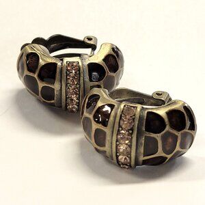 Animal Print Clip On Earrings
